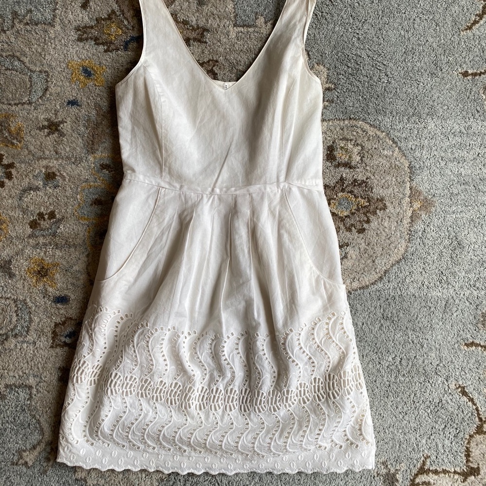 J crew eyelet lined dress size 0